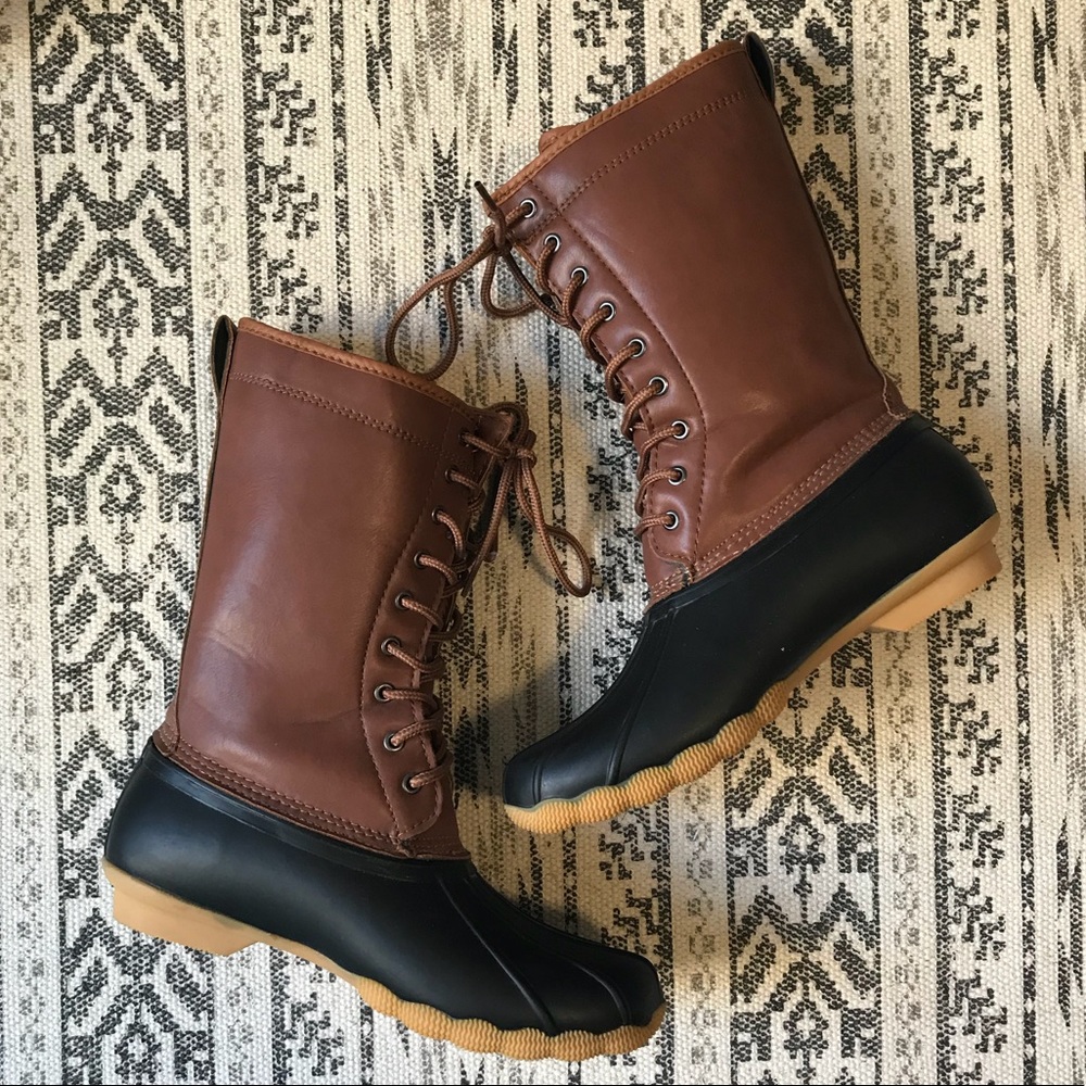 Tall Brown Duck Boot Winter Boots